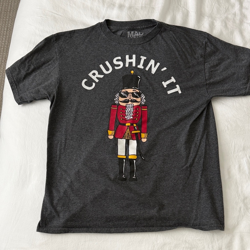 Crushin' It Nutcracker Tee - Dark Gray